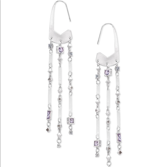 NWT Kendra Scott RARE & Retired Corza Earrings Silver Mix STUNNING! - Picture 5 of 15